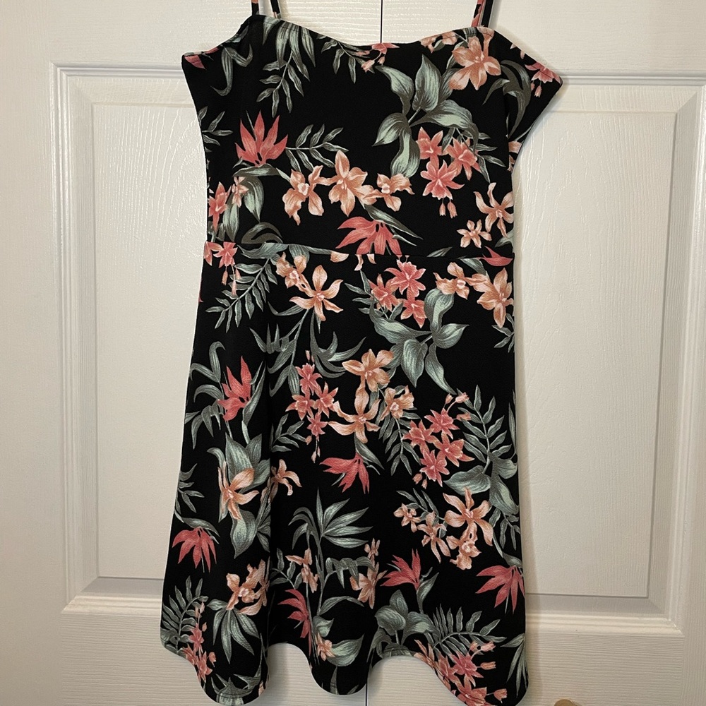 Tropical printed sundress.